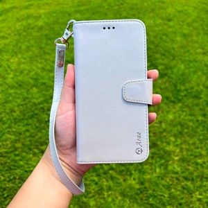 Neutral Greige wristlet for the iPhone XS Max
